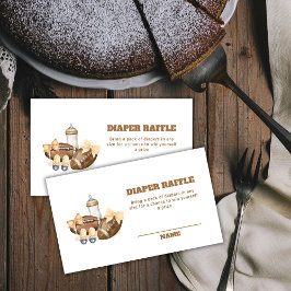 Tarjeta De Recepción Touchdown Football Boy Diaper Raffle Baby Shower