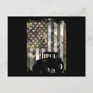Tarjeta De Recepción Tractor de bandera de camuflaje Camión agrícola vi