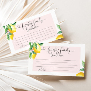 Tarjeta De Recepción Tradición familiar favorita del limón cítrico