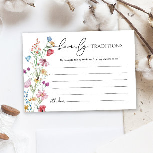 Tarjeta De Recepción Tradiciones familiares de flores silvestres