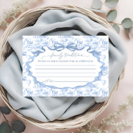 Tarjeta De Recepción Tradiciones familiares Toile Safari