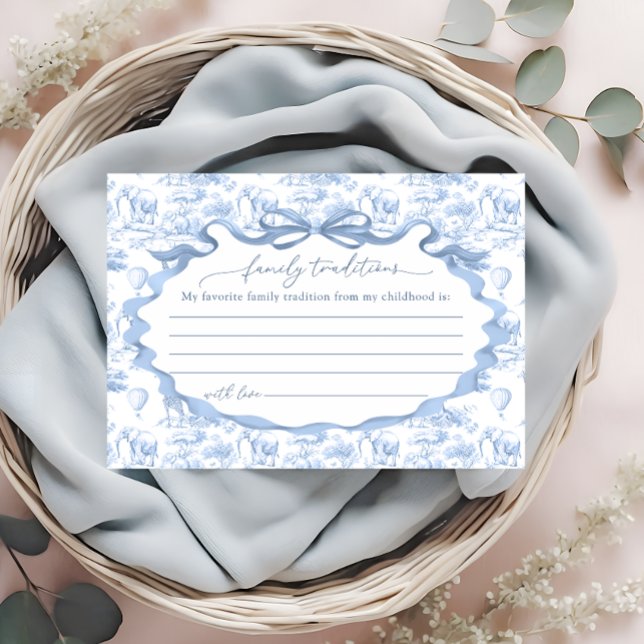 Tarjeta De Recepción Tradiciones familiares Toile Safari (Subido por el creador)