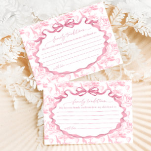 Tarjeta De Recepción Tradiciones Familiares Toile Safari Rosa