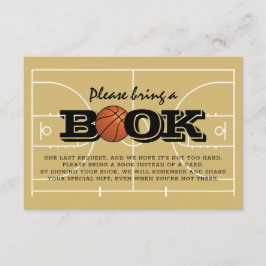 Tarjeta De Recepción Trae un Libro | Genial Baby Shower de Baloncesto