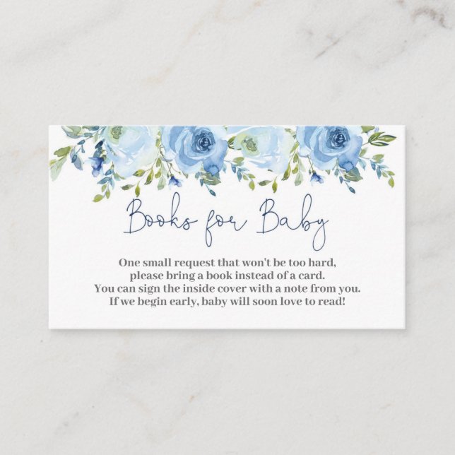 Tarjeta De Recepción Trae un libro para el bebé (Anverso)