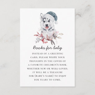 Tarjeta De Recepción Trae un libro para el bebé. Animales de invierno a