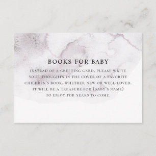 Tarjeta De Recepción Trae un libro para tu petición de bebé. Púrpura ac