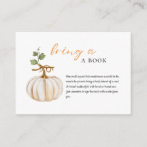 Trae un libro Pumpkin Baby Shower