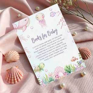 Tarjeta De Recepción Traer un Baby Shower de la Perla del Libro bajo el