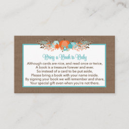 Tarjeta De Recepción Traer un libro a la solicitud del bebé - Calabazas