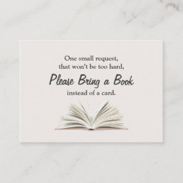 Tarjeta De Recepción Traer un libro Baby Shower Solicitud Insertar