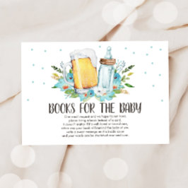 Tarjeta De Recepción Traer un libro Cervezas y botellas niño rústico