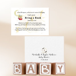 Tarjeta De Recepción Traer Un Libro Oh Bebés Neutrales Twin Storks