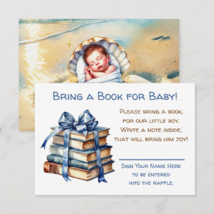 Tarjeta De Recepción Traer un libro para el bebé   BABY SHOWER
