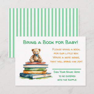 Tarjeta De Recepción Traer un libro para el bebé   BABY SHOWER
