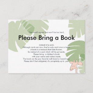 Tarjeta De Recepción Traer una carta de almohadilla de azari para libro