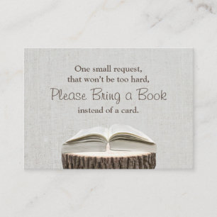 Tarjeta De Recepción Traer una solicitud de libro Insertar Baby Shower
