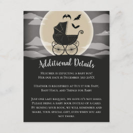 Tarjeta De Recepción Transporte gótico Baby Shower Halloween