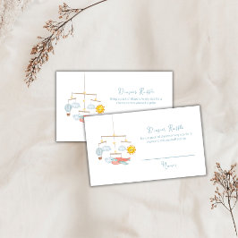 Tarjeta De Recepción Travel Hot Air Balloon Diaper Raffle Baby Shower 