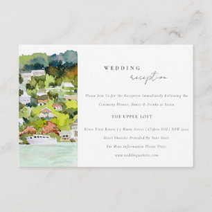 Tarjeta De Recepción Trayectoria de campo de cruceros fluviales Recepci