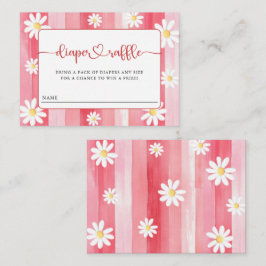 Tarjeta De Recepción Trendy Meadow Strawberry Baby Shower Diaper Raffle
