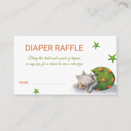 Tarjeta De Recepción Triceratops Dinosaur Diaper Raffle