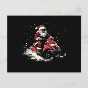 Tarjeta De Recepción Trineo Motorizado de Motos de Nieve Divertido Navi