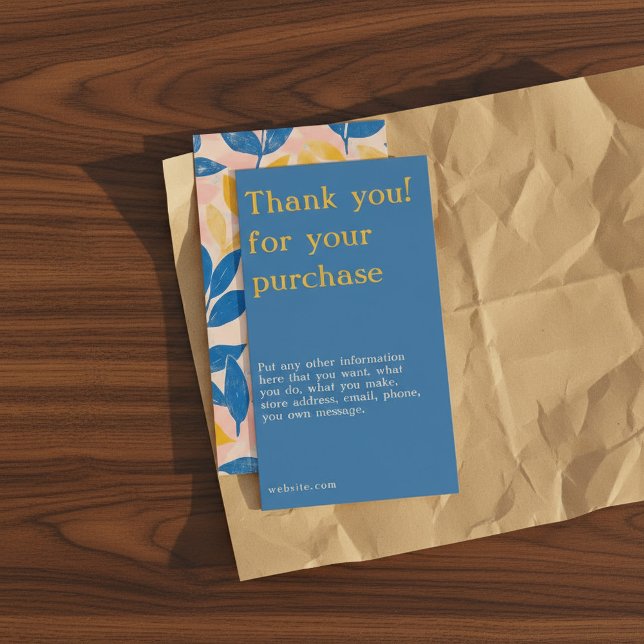 Tarjeta De Recepción Tropica litográfica botánica Gracias Embalaje (Tropica lithograph botanical Thank You Packaging Enclosure Card.)