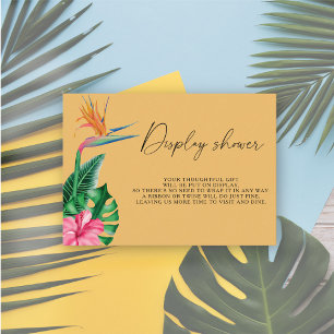 Tarjeta De Recepción Tropical floral - Exposición de ducha