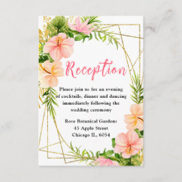 Tarjeta De Recepción Tropical Jungle with Foliage Wedding Reception