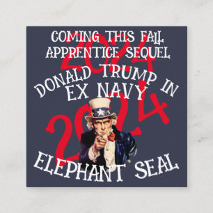 Tarjeta De Recepción Trump Ex Armada Elefante Foca Lucha en Jaula