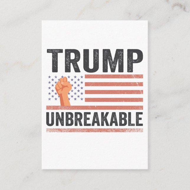Tarjeta De Recepción Trump, un presidente inquebrantable, Trump, una ba (Anverso)