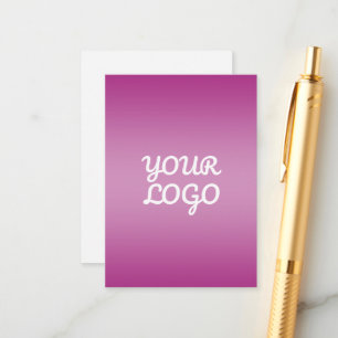 Tarjeta De Recepción Tu Logo & Moderno Simple Ombre   Púrpura