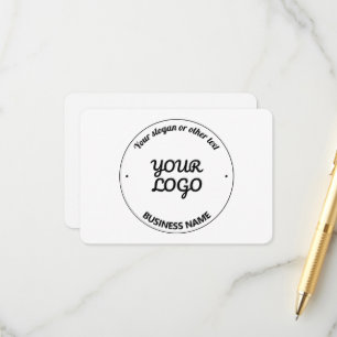 Tarjeta De Recepción Tu logotipo con lema y nombre de empresa editables