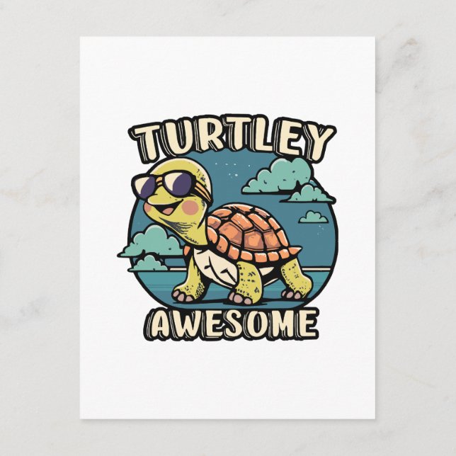 Tarjeta De Recepción Turtley Awesome (Reverso)