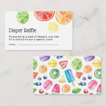 Tutti Fruitti Baby Shower Diaper Raffle