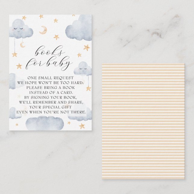Tarjeta De Recepción Twinkle Little Star Baby Shower Books For Baby (Anverso / Reverso)