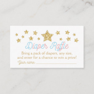 Tarjeta De Recepción Twinkle Little Star Baby Shower Diaper Raffle