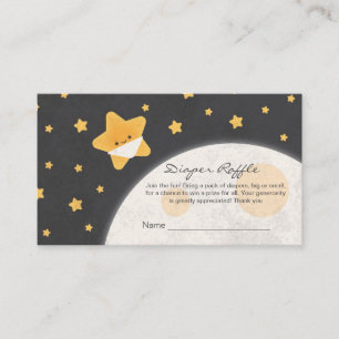 Tarjeta De Recepción Twinkle Little Star Baby Shower Diaper Raffle