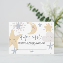 Tarjeta De Recepción Twinkle Little Star Baby Shower Diaper Raffle