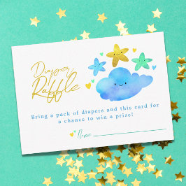 Tarjeta De Recepción Twinkle Little Star Baby Shower Diaper Raffle