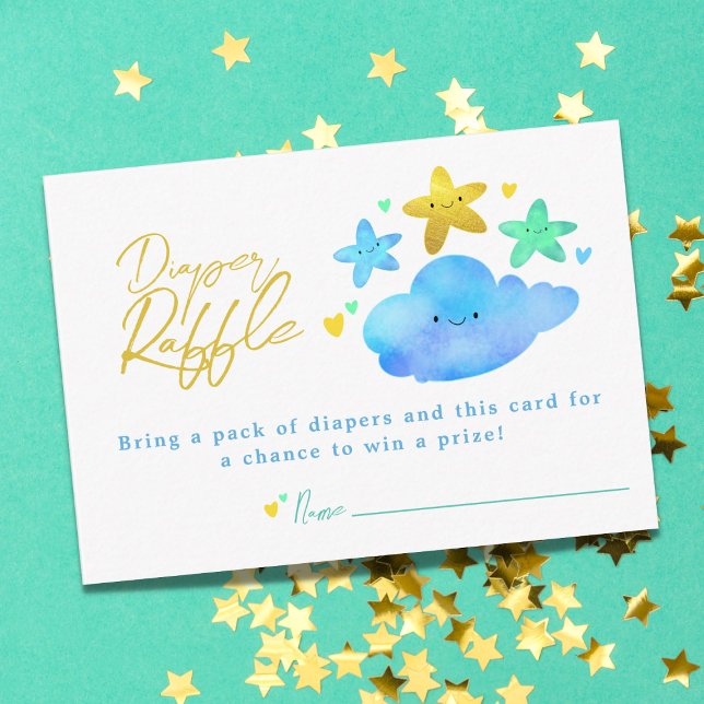 Tarjeta De Recepción Twinkle Little Star Baby Shower Diaper Raffle (Subido por el creador)