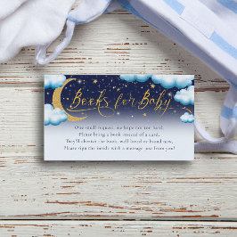 Tarjeta De Recepción Twinkle Little Star Blue Boy Baby Shower Books