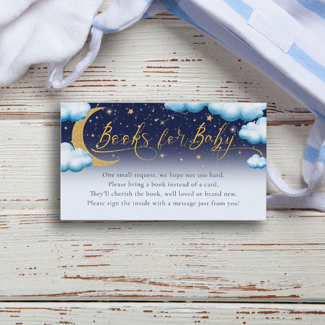 Tarjeta De Recepción Twinkle Little Star Blue Boy Baby Shower Books (Subido por el creador)