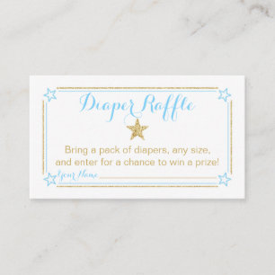 Tarjeta De Recepción Twinkle Little Star Boy Baby Shower Diaper Raffle
