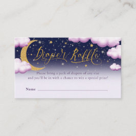 Tarjeta De Recepción Twinkle Little Star Chica Baby Shower Diaper Raffl