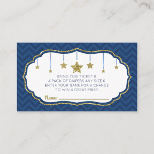 Tarjeta De Recepción Twinkle Little Star Diaper Ticket