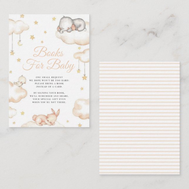 Tarjeta De Recepción Twinkle Pequeña Estrella Animales Libros Neutros P (Anverso / Reverso)