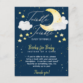 Tarjeta De Recepción Twinkle Twinkle Baby Sprinkle Books para el bebé
