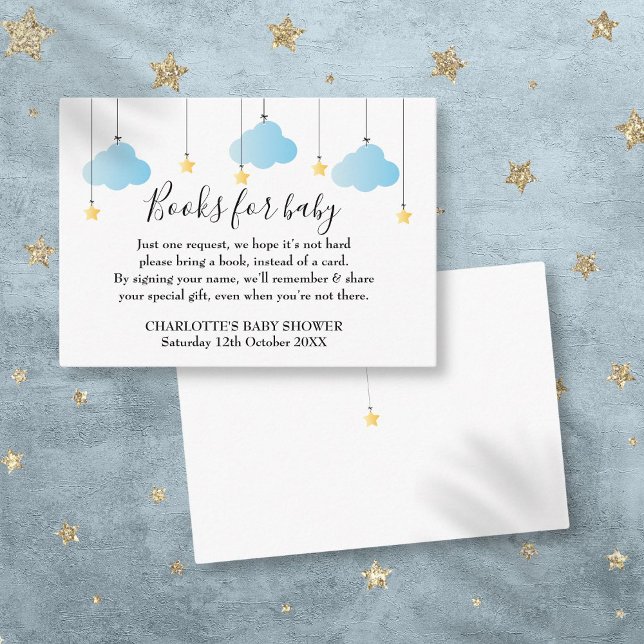 Tarjeta De Recepción Twinkle Twinkle Books Para Pedir Bebés Baby Shower (Twinkle Twinkle Books For Baby Request Baby Shower Enclosure Card)